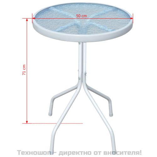 Бистро комплект, 3 части, стомана, черен