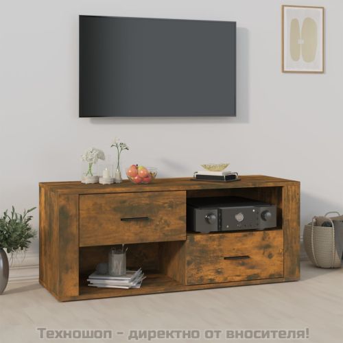 ТB шкаф, опушен дъб, 100x35x40 см, инженерно дърво