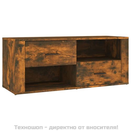 ТB шкаф, опушен дъб, 100x35x40 см, инженерно дърво