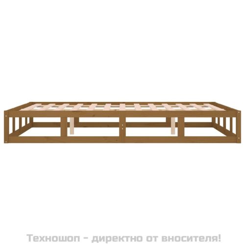 Рамка за легло меденокафяво 120x190 см Small Double дърво масив