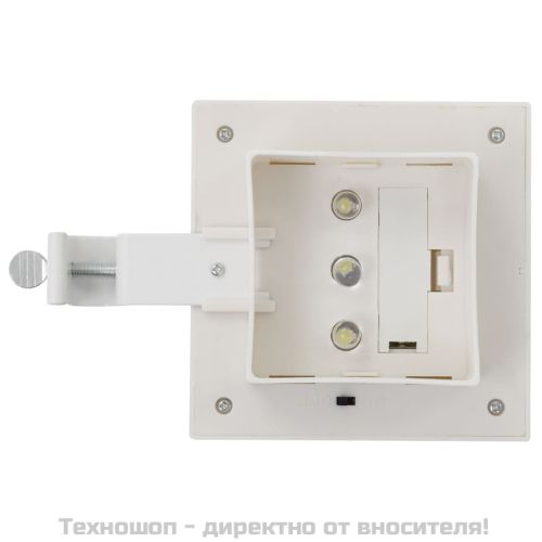 Градински соларни лампи, 6 бр, LED, квадратни, 12 см, бели