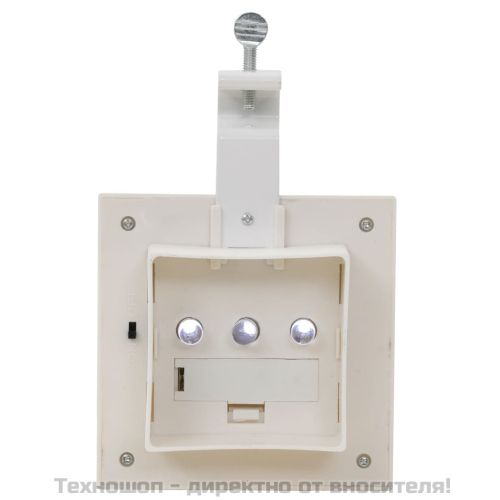 Градински соларни лампи, 6 бр, LED, квадратни, 12 см, бели