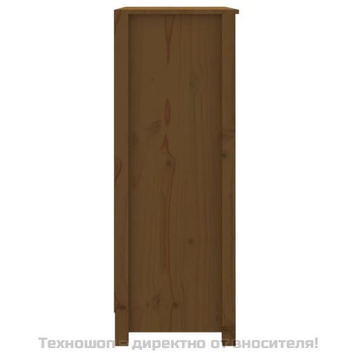 Библиотека, меденокафява, 80x35x97 см, бор масив