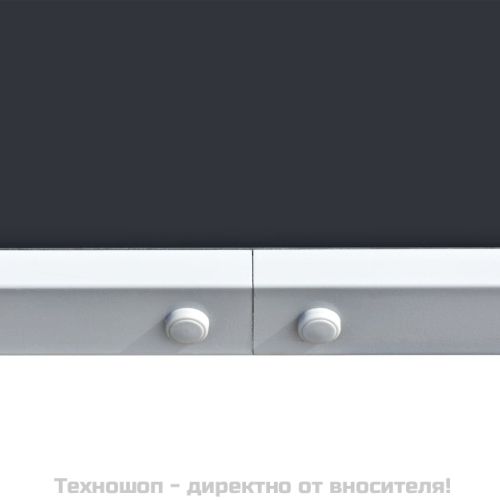 Градинска маса, 150x90x74 см, черна, стомана