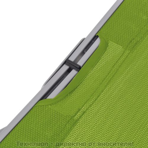 Сгъваеми шезлонги, 2 бр, зелени, textilene