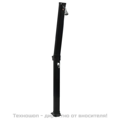 Сгъваем соларен душ, черен, 214 см, 23 л