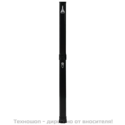 Сгъваем соларен душ, черен, 214 см, 23 л