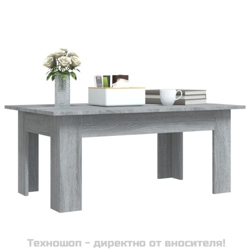 Кафе маса, сив сонома, 100x60x42 см, инженерно дърво