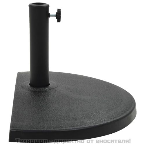 Основа за чадър, полукръгла, полирезин, 15 кг, черна