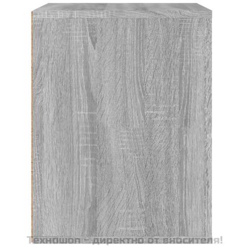 Нощно шкафче за стенен монтаж, сив сонома, 50x36x47 см