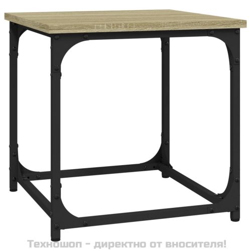 Странична маса, Дъб сонома, 40x40x40 см, инженерно дърво