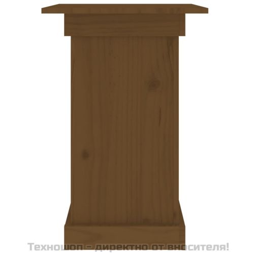 Поставка за цветя, меденокафява, 40x40x60 см, бор масив