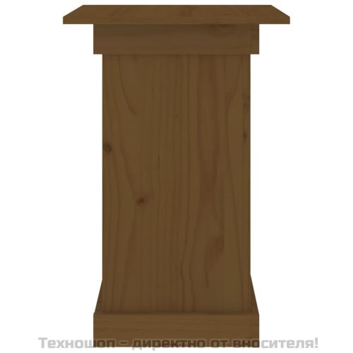 Поставка за цветя, меденокафява, 40x40x60 см, бор масив