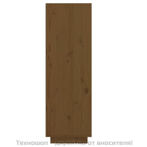 Шкаф за обувки, меденокафяв, 30x34x105 см, бор масив