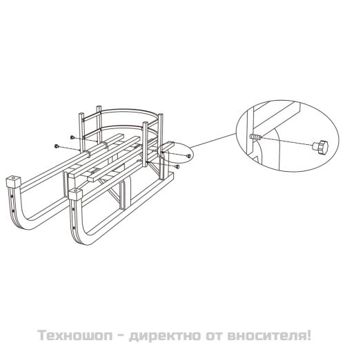 Облегалка за шейна, червена, шперплат