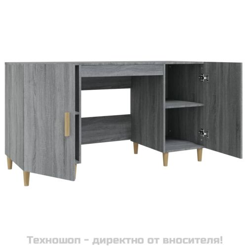 Бюро, сив сонома, 140x50x75 см, инженерно дърво