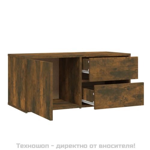 ТВ шкаф, опушен дъб, 80x34x36 см, инженерно дърво