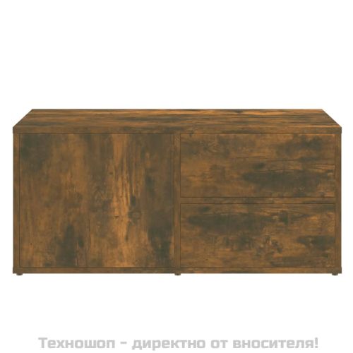 ТВ шкаф, опушен дъб, 80x34x36 см, инженерно дърво