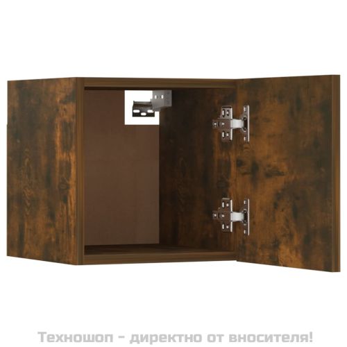 Стенен ТВ шкаф, опушен дъб, 30,5x30x30 см