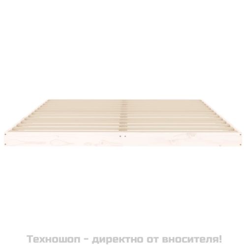 Рамка за легло, бяла, 150x200 cм, King Size, бор масив