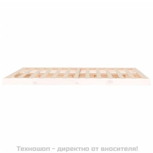 Рамка за легло, бяла, 150x200 cм, King Size, бор масив
