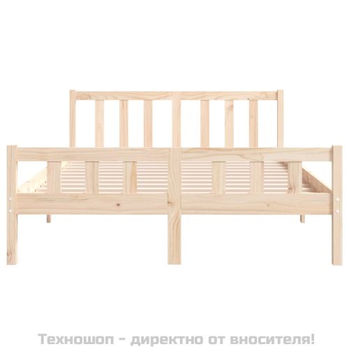 Рамка за легло, дърво масив, 120x190 см, Small Double
