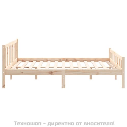 Рамка за легло, дърво масив, 120x190 см, Small Double