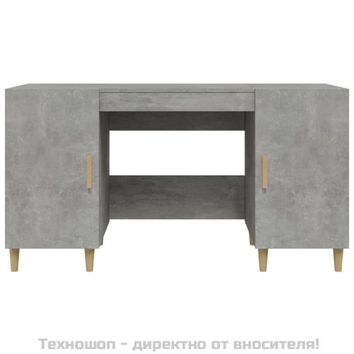 Бюро, бетонно сиво, 140x50x75 см, инженерно дърво