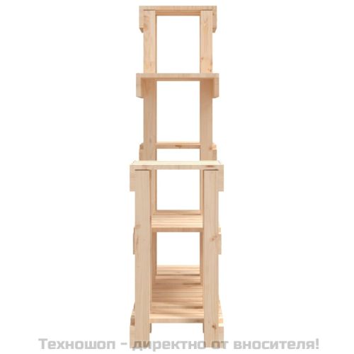 Поставка за цветя, 92x25x97 см, бор масив