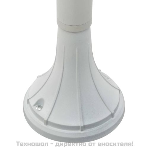 Градински стълб, E27, 120 см, алуминий, бял