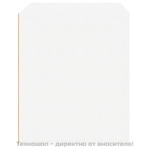 Нощно шкафче, бял гланц, 50x39x47 см