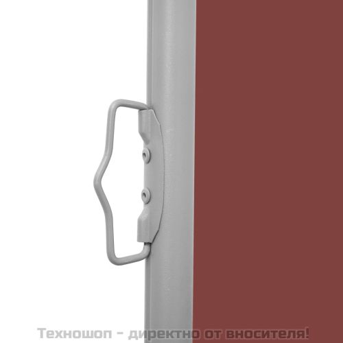 Прибираща се странична тента, кафява, 100x1000 см