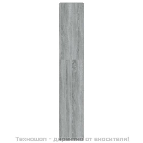 Библиотека/разделител за стая, сив сонома, 40x30x166 см