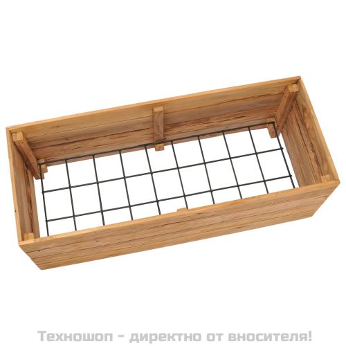 Повдигната леха 100x40x38 см рециклирано тиково дърво и стомана