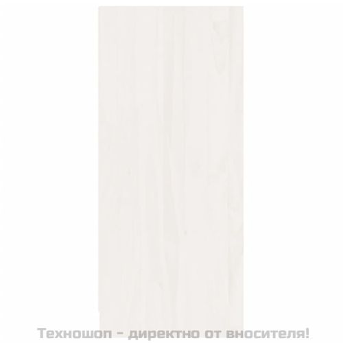 Сайдборд, бял, 70x33x76 см, бор масив