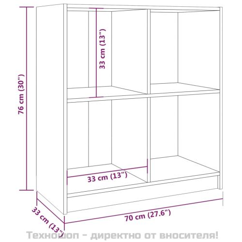 Сайдборд, бял, 70x33x76 см, бор масив