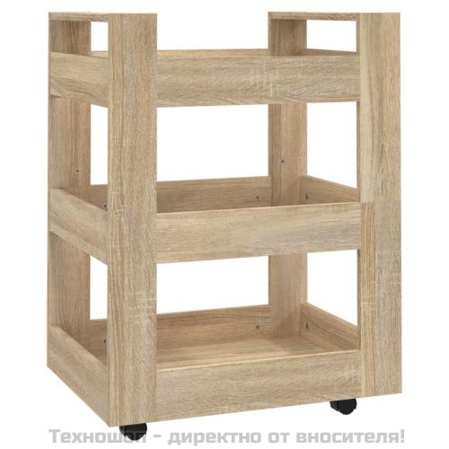 Кухненска количка, дъб сонома, 60x45x80 см, инженерно дърво