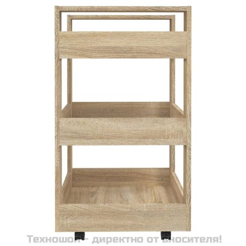 Кухненска количка, дъб сонома, 60x45x80 см, инженерно дърво