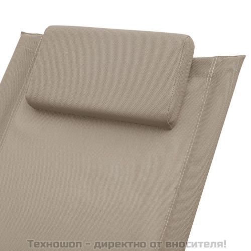 Шезлонг за деца, стомана, таупе