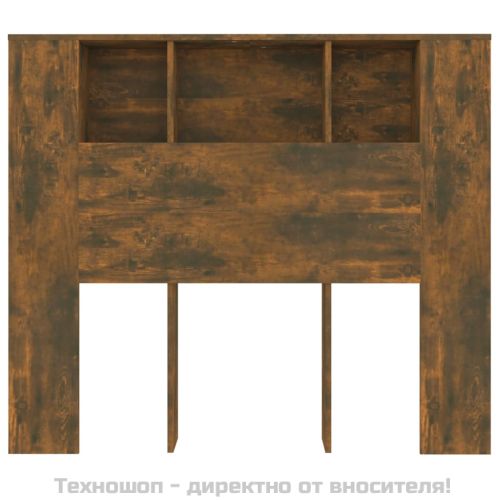 Табла за легло тип шкаф, опушен дъб, 120x18,5x102,5 см