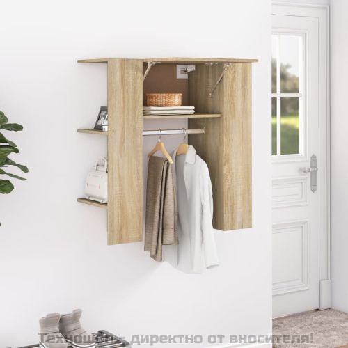 Шкаф за антре, дъб сонома, 97,5x37x99 см, инженерно дърво