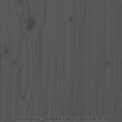 Горна табла за легло, сива, 95,5x4x100 см, бор масив