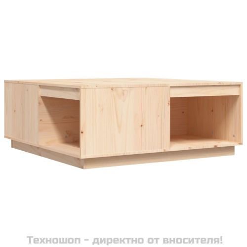 Кафе маса, 100x101x40,5 см, борово дърво масив