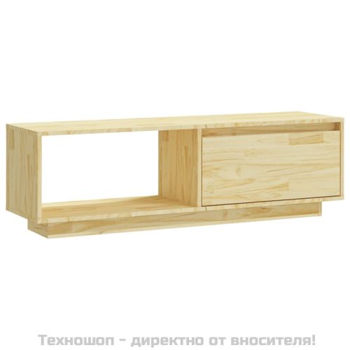 ТВ шкаф, 110x30x33,5 см, борово дърво масив