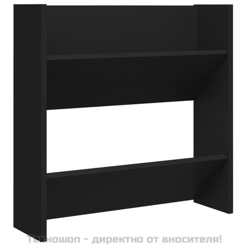 Стенни шкафове за обувки 4 бр черни 60x18x60 см инженерно дърво