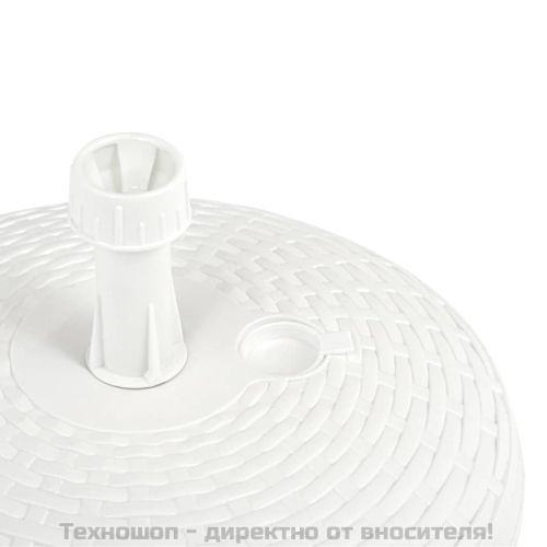 Основа за чадър, за пясък/вода, 20 л, бяла, пластмасов ратан
