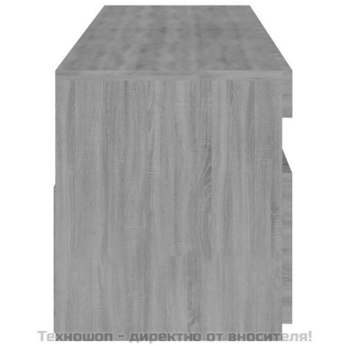 ТВ шкафове с LED осветление, 2 бр, сив сонома, 75x35x40 см