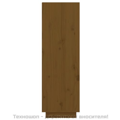 Шкаф за обувки, меденокафяв, 60x34x105 см, бор масив