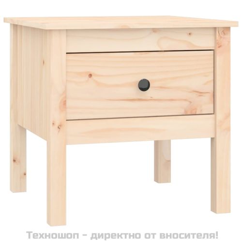Странична масичка, 50x50x49 см, борово дърво масив