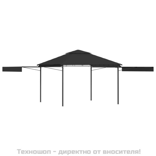 Шатра с двойно разтегаем покрив 3x3x2,75 м антрацит 180 г/м²
